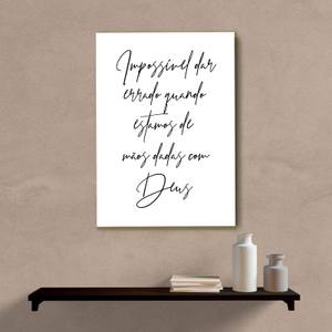 Quadro Decorativo Impossível Dar Errado - quadro decorativo em ambiente decorado