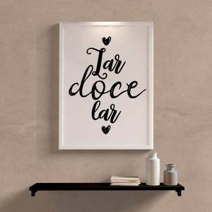 Quadro Decorativo Lar Doce Lar III - detalhe da moldura e acabamento