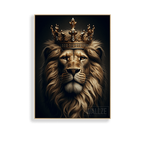 Quadro Decorativo Leão Majestoso - vista aproximada da impressão