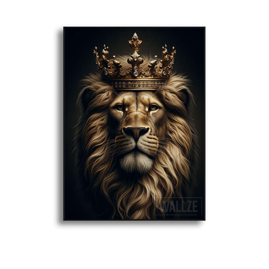Quadro Decorativo Leão Majestoso - quadro decorativo em ambiente decorado