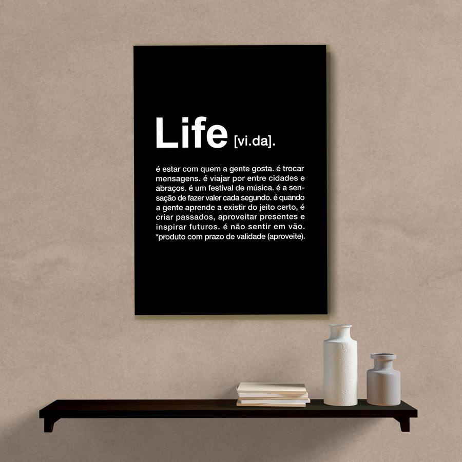 Quadro Decorativo Life - quadro decorativo em ambiente decorado