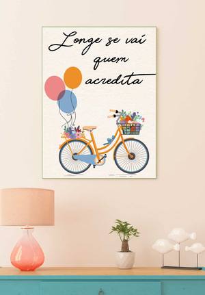 Quadro Decorativo Longe se Vai - quadro decorativo em ambiente decorado