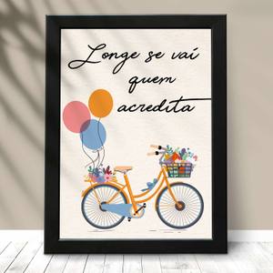 Quadro Decorativo Longe se Vai - detalhe da moldura e acabamento