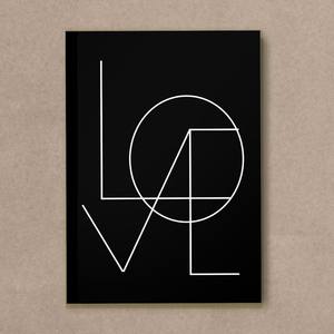 Quadro Decorativo Love Preto - quadro decorativo em ambiente decorado