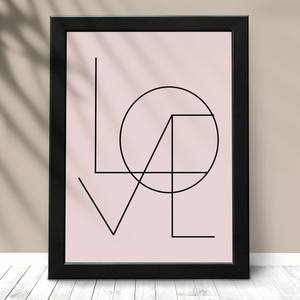 Quadro Decorativo Love Rose - detalhe da moldura e acabamento