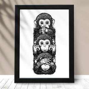 Quadro Decorativo Macacos | Wallze