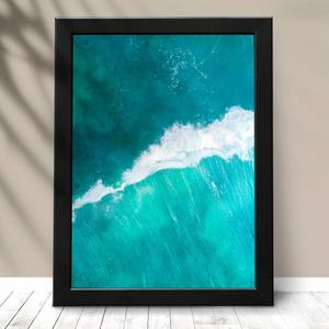 Quadro Decorativo Mar - detalhe da moldura e acabamento