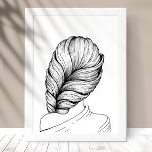 Quadro Decorativo Menina - detalhe da moldura e acabamento
