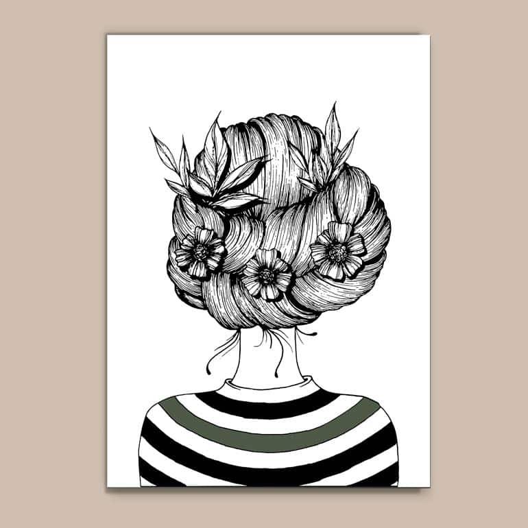 Quadro Decorativo Menina - quadro decorativo em ambiente decorado