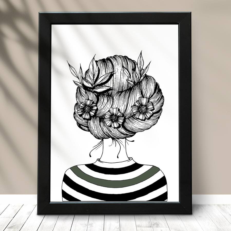 Quadro Decorativo Menina | Wallze