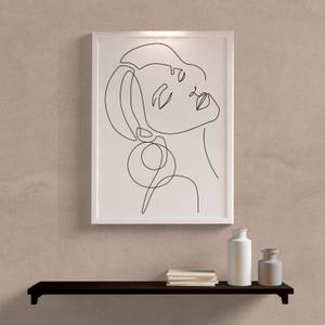 Quadro Decorativo Minimalista Mulher II - detalhe da moldura e acabamento