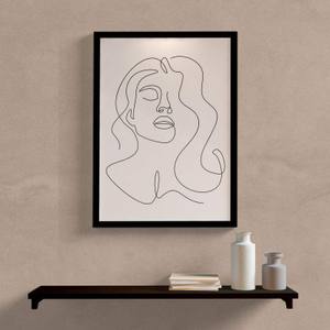 Quadro Decorativo Minimalista Mulher III - detalhe da moldura e acabamento