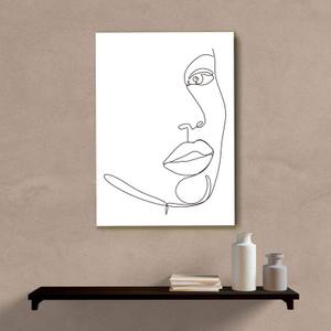 Quadro Decorativo Minimalista Mulher Rosto - quadro decorativo em ambiente decorado