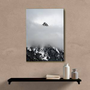 Quadro Decorativo Montanha Na Neve - quadro decorativo em ambiente decorado