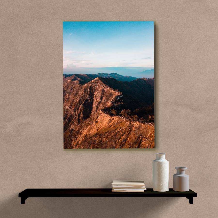 Quadro Decorativo Montanhas em Koke - quadro decorativo em ambiente decorado