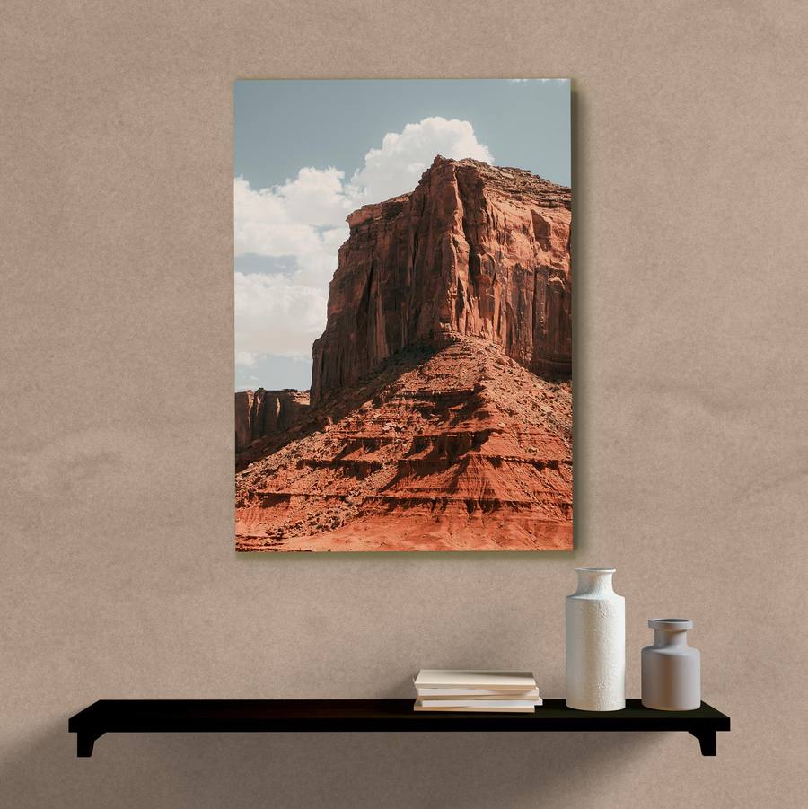 Quadro Decorativo Monumento Oljato - quadro decorativo em ambiente decorado