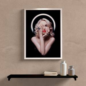 Quadro Decorativo Mulher - detalhe da moldura e acabamento