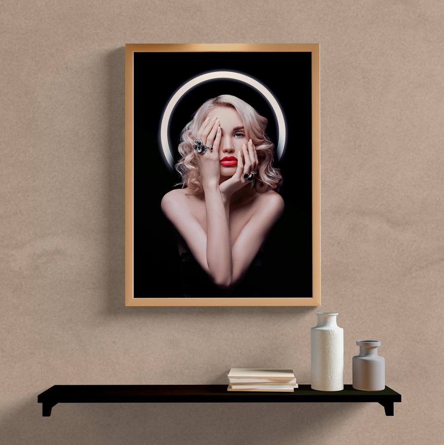 Quadro Decorativo Mulher - quadro decorativo em ambiente decorado