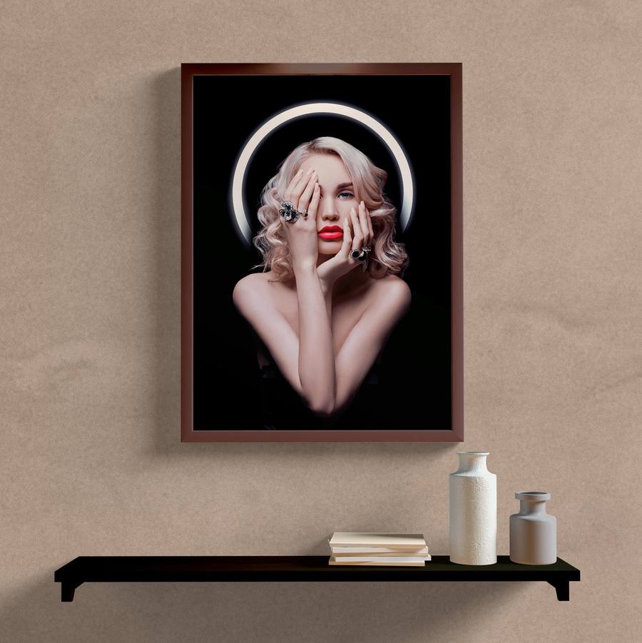 Quadro Decorativo Mulher - vista aproximada da impressão