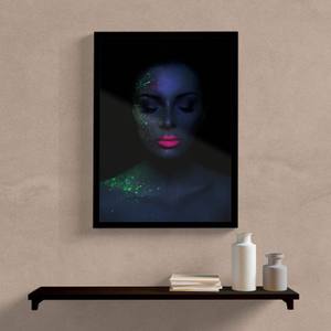Quadro decorativo mulher neon
