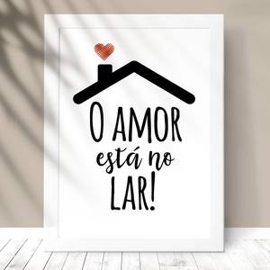 Quadro Decorativo O amor está no lar - detalhe da moldura e acabamento