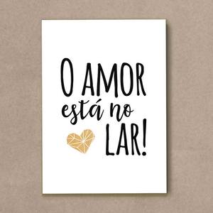 Quadro Decorativo O amor está no Lar - quadro decorativo em ambiente decorado