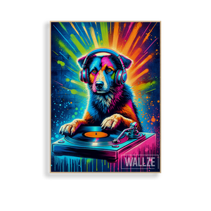 Quadro Decorativo O Beat Canino Caramelo - vista aproximada da impressão