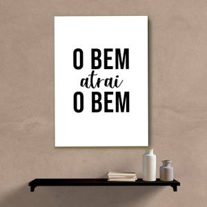 Quadro Decorativo O bem atrai o bem - quadro decorativo em ambiente decorado