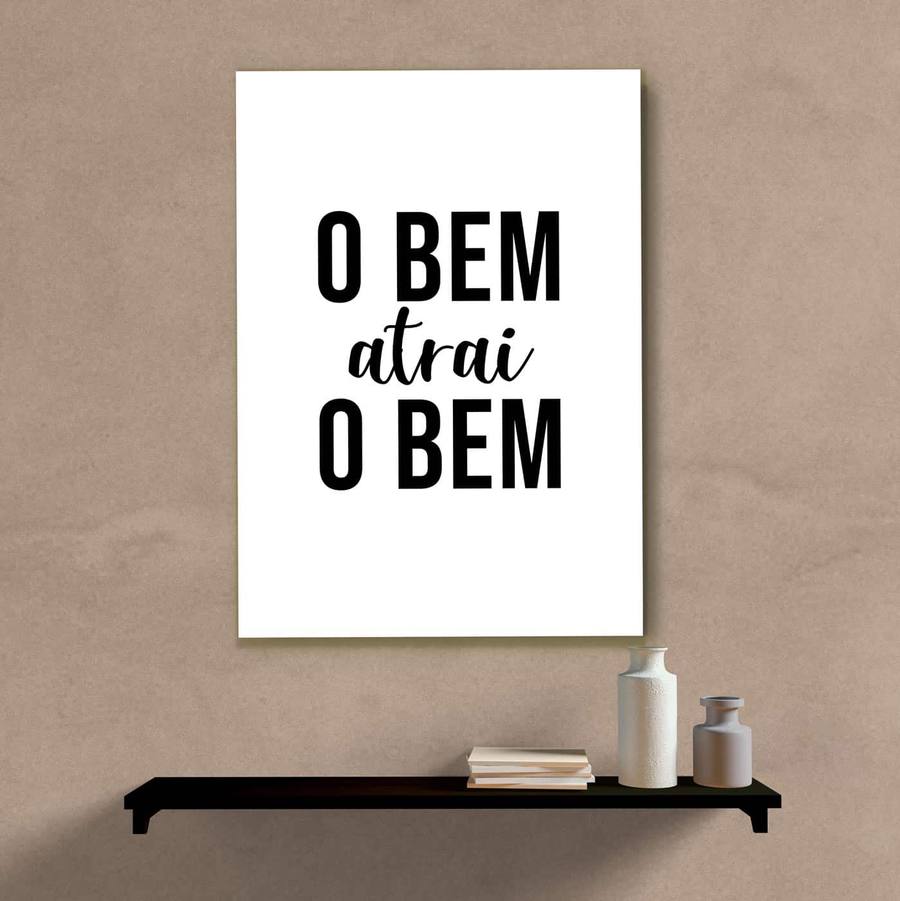 Quadro Decorativo O bem atrai o bem - quadro decorativo em ambiente decorado