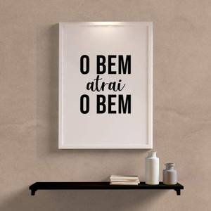 Quadro Decorativo O bem atrai o bem - detalhe da moldura e acabamento