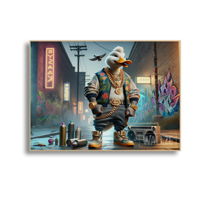 Quadro Decorativo O Rapper do Beco das Artes - vista aproximada da impressão
