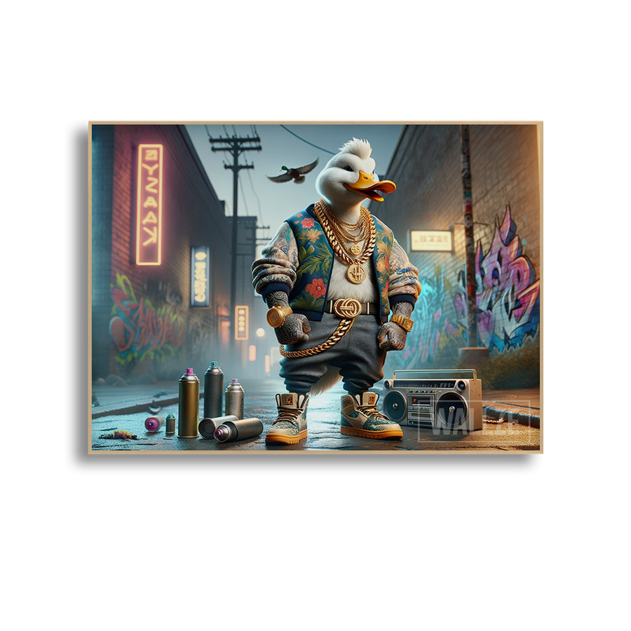 Quadro Decorativo O Rapper do Beco das Artes - vista aproximada da impressão