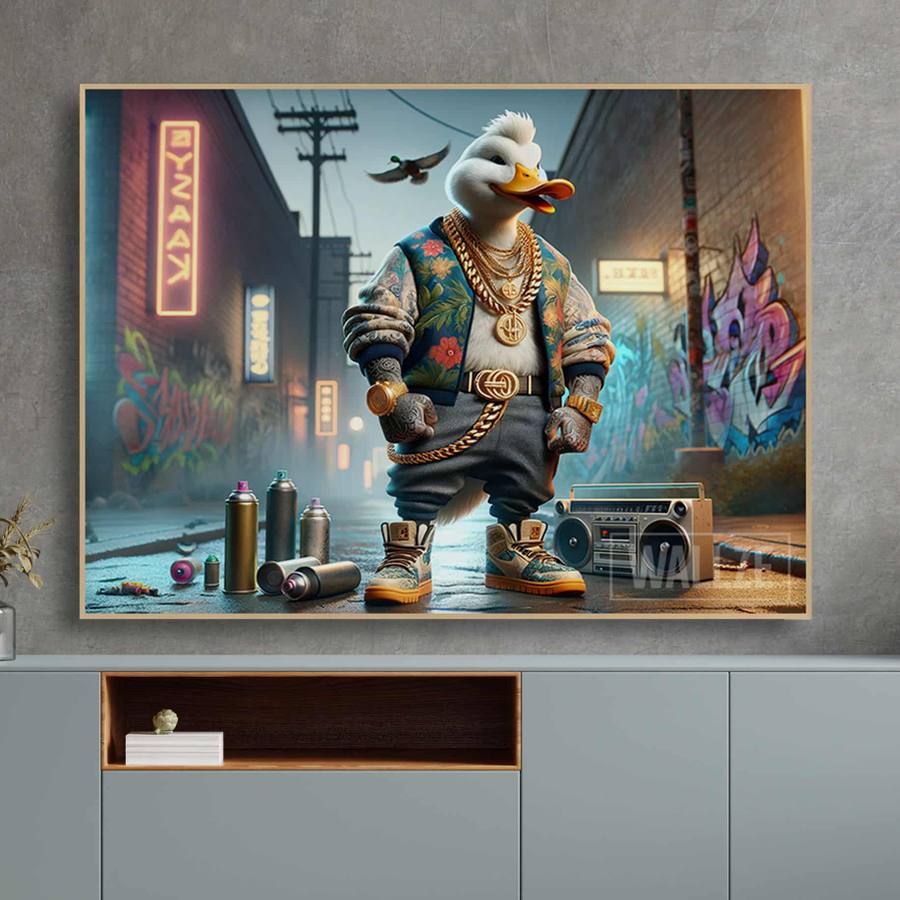 ambiente-quadro-decorativo-pato