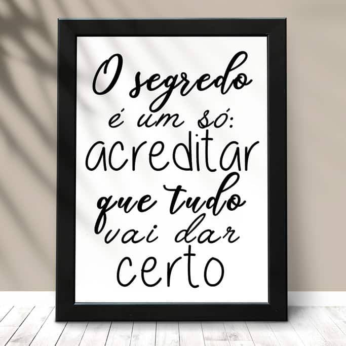 Quadro Decorativo O Segredo | Wallze