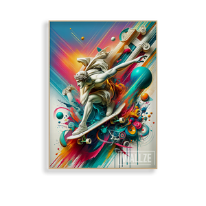 Quadro Decorativo Ollie Olímpico - vista aproximada da impressão
