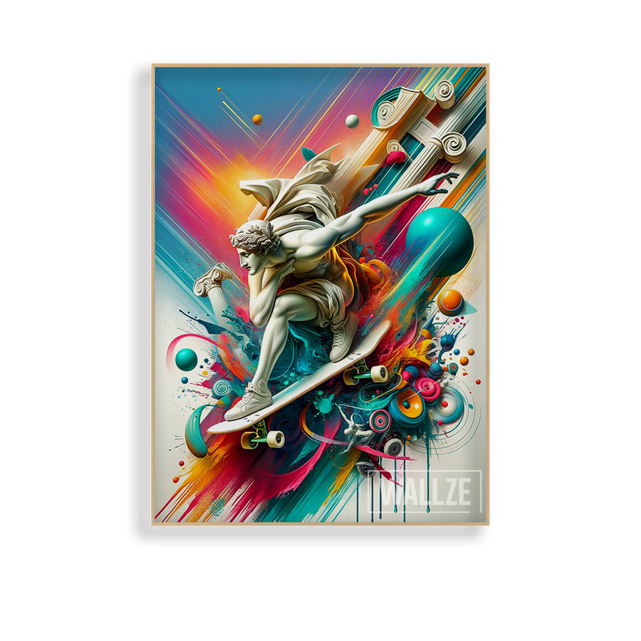 Quadro Decorativo Ollie Olímpico - vista aproximada da impressão