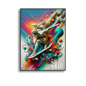 Quadro Decorativo Ollie Olímpico - quadro decorativo em ambiente decorado