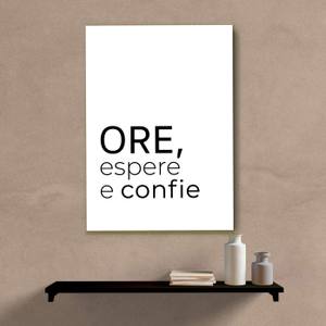 Quadro Decorativo Ore Espere e Confie - quadro decorativo em ambiente decorado