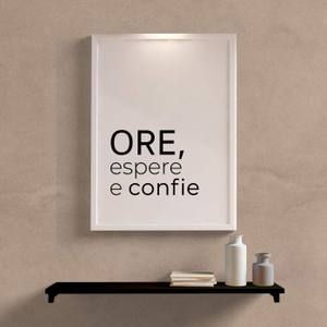 Quadro Decorativo Ore Espere e Confie - detalhe da moldura e acabamento