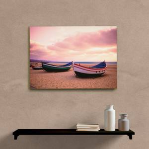 Quadro Decorativo Paisagem Barcos na Areia - imagem 5