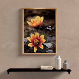 Quadro Decorativo Paisagem Flor com Pétalas Amarela - quadro decorativo em ambiente decorado