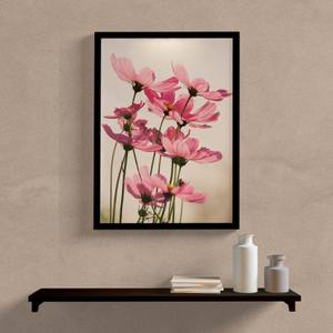 Quadro Decorativo Paisagem Flores - detalhe da moldura e acabamento