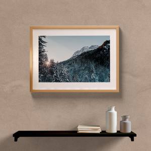 Quadro Decorativo Paisagem Montanha - quadro decorativo em ambiente decorado