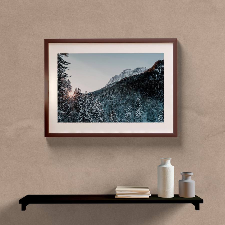 Quadro Decorativo Paisagem Montanha - vista aproximada da impressão