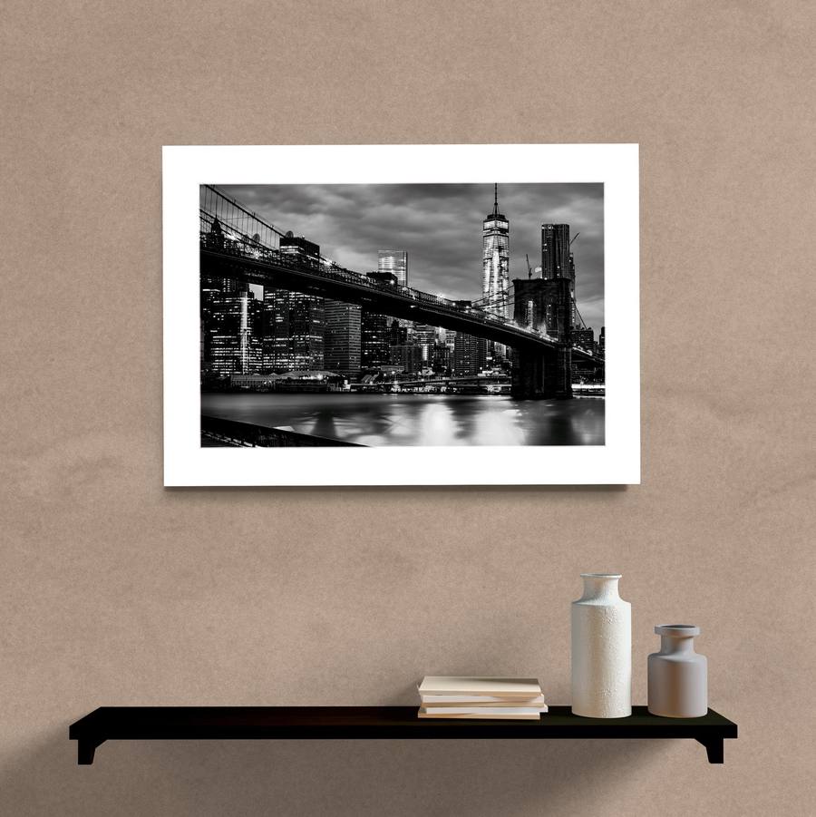 Quadro Decorativo Paisagem New York P&B - imagem 5