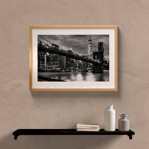 Quadro Decorativo Paisagem New York P&B - quadro decorativo em ambiente decorado