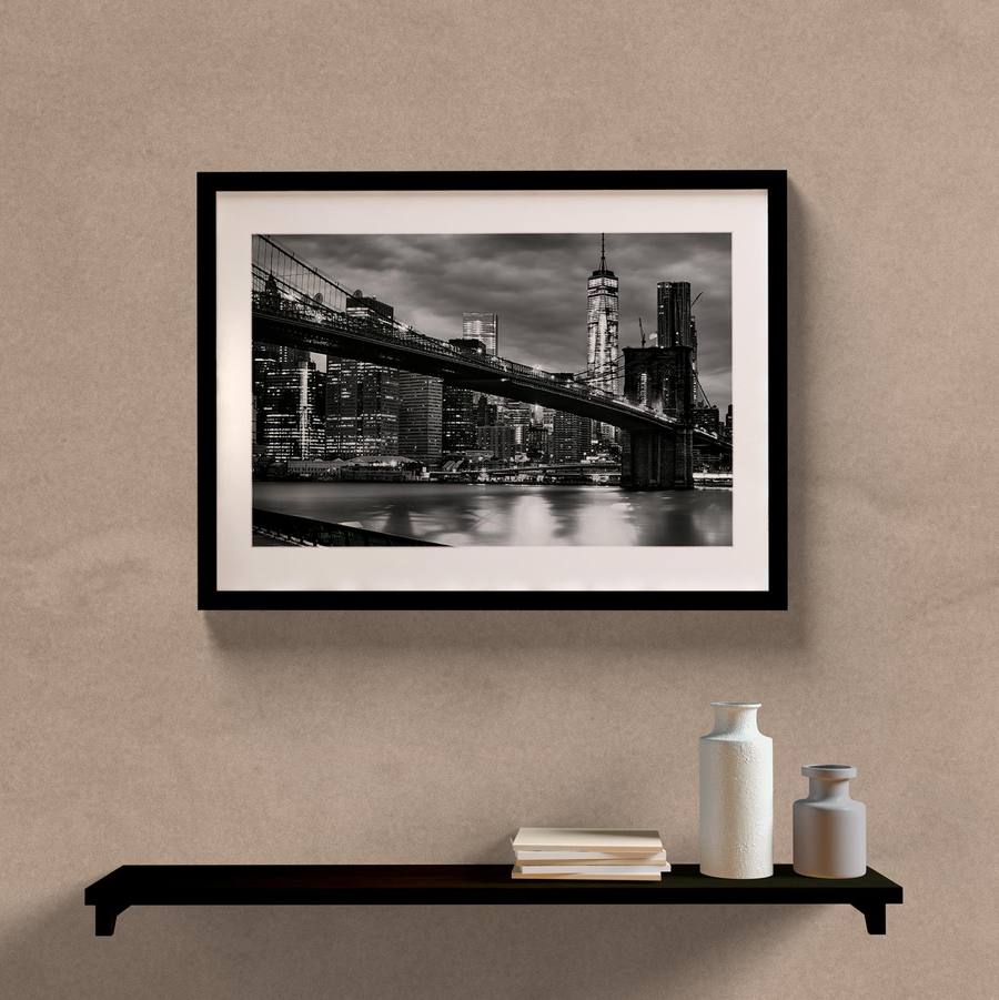 Quadro Decorativo Paisagem New York P&B