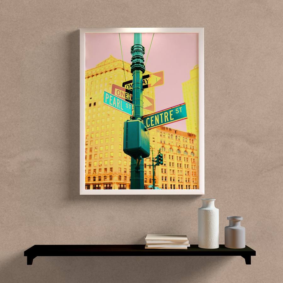 Quadro Decorativo Paisagem Placas - detalhe da moldura e acabamento