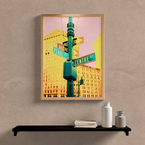 Quadro Decorativo Paisagem Placas - quadro decorativo em ambiente decorado