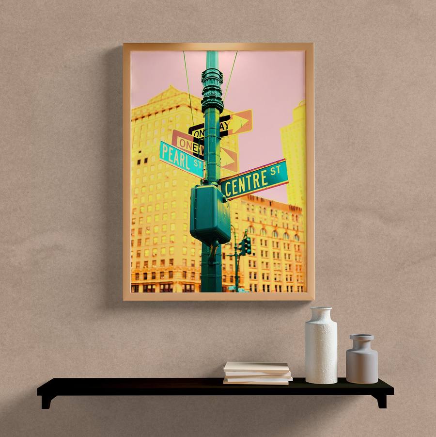Quadro Decorativo Paisagem Placas - quadro decorativo em ambiente decorado